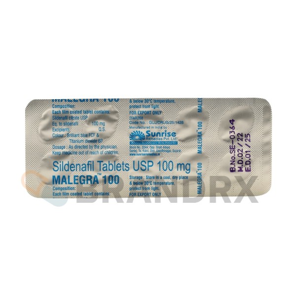 Malegra 100 mg Sunrise