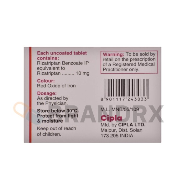 Rizact 10 mg Cipla